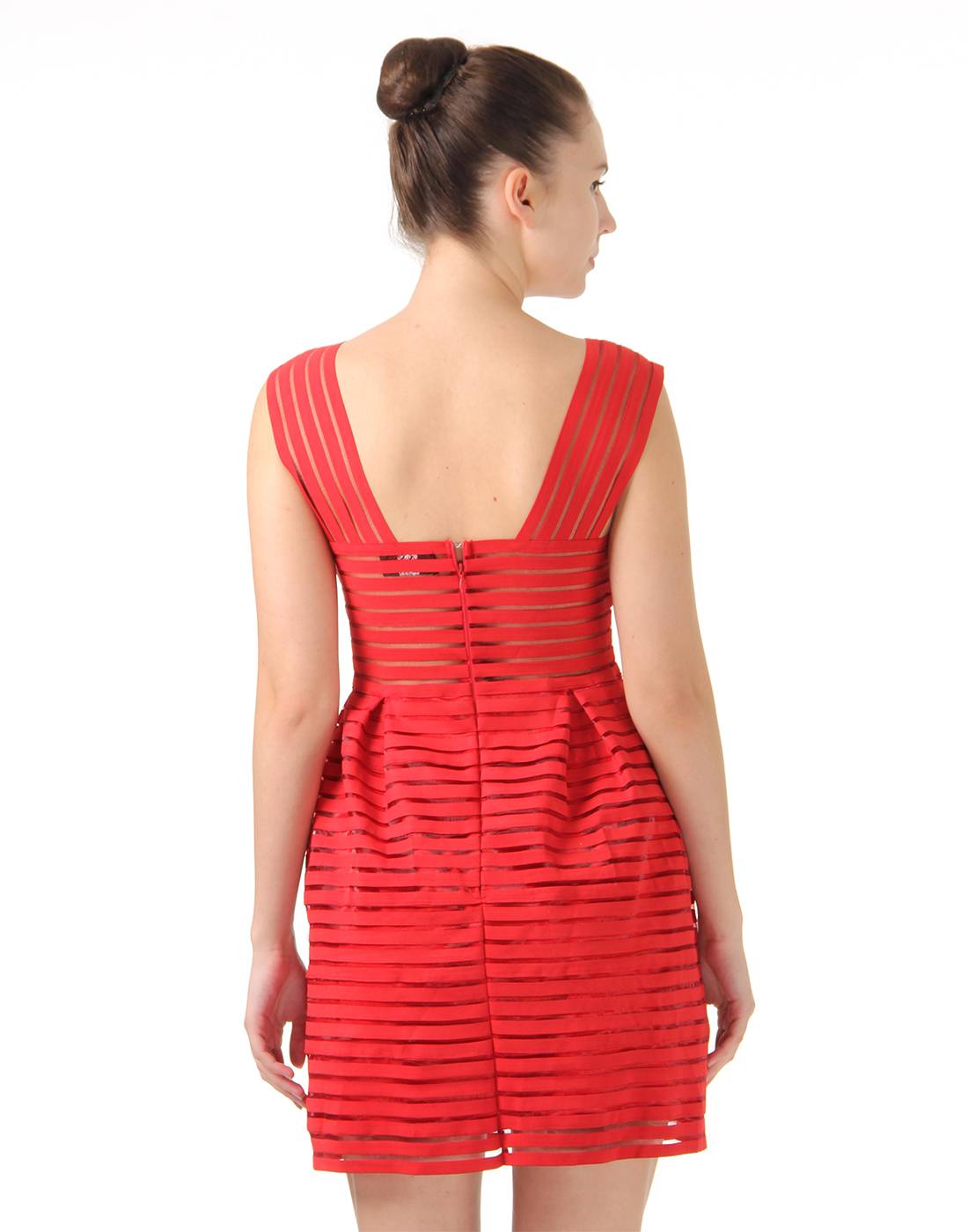 Ax Paris Women Party Red Fit and Flare Dress